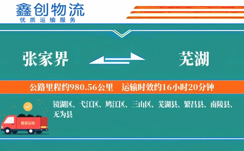 张家界到芜湖物流公司