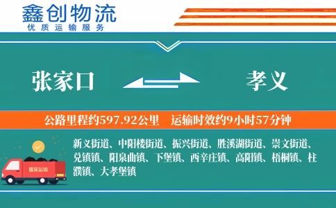 张家口到孝义物流公司