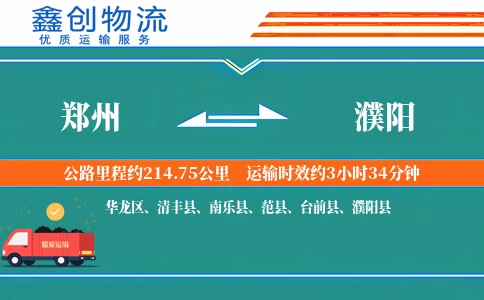 郑州到濮阳物流公司