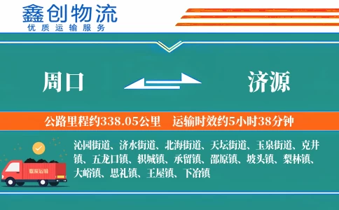 周口到济源物流公司