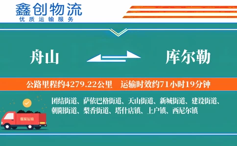 舟山到库尔勒物流公司