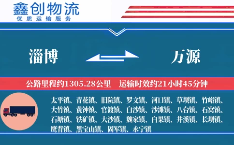 淄博到万源物流公司