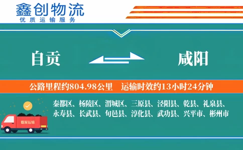 自贡到咸阳物流公司