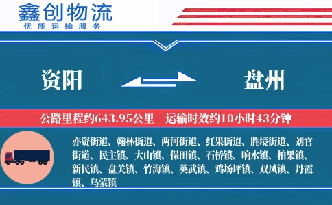 资阳到盘州物流公司